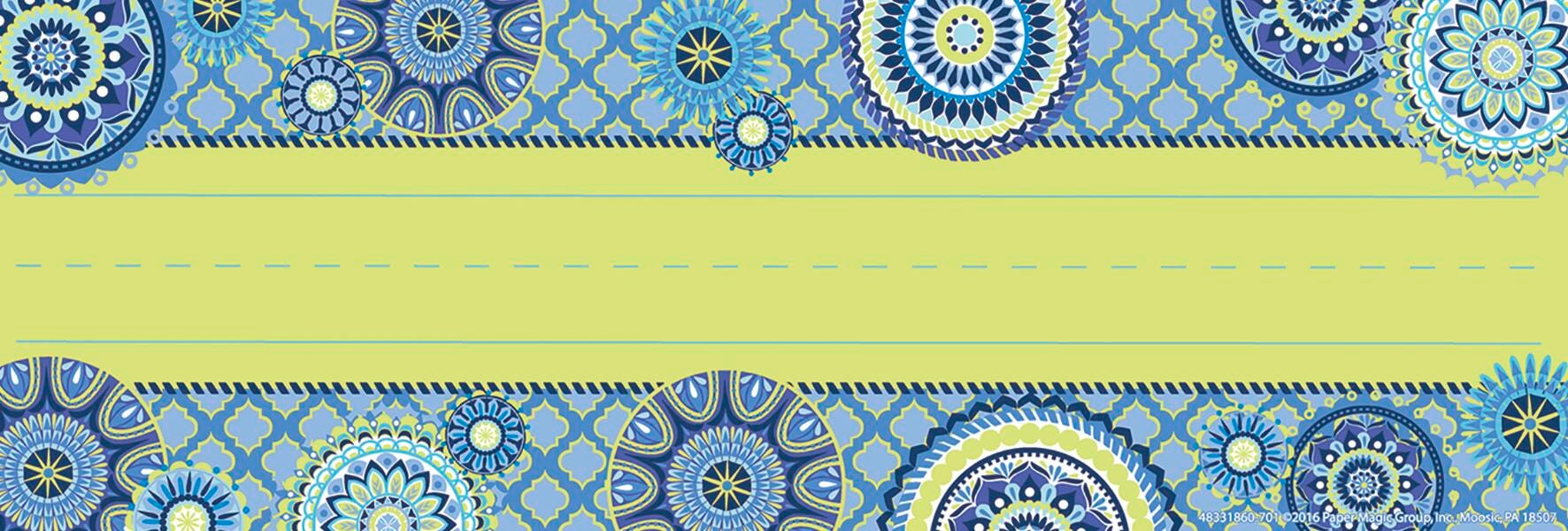 NAME PLATES BLUE HARMONY 9.625X3.25 IN PACK 36