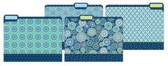 FILE FOLDERS BLUE HARMONY LETTER SIZE SET OF 4