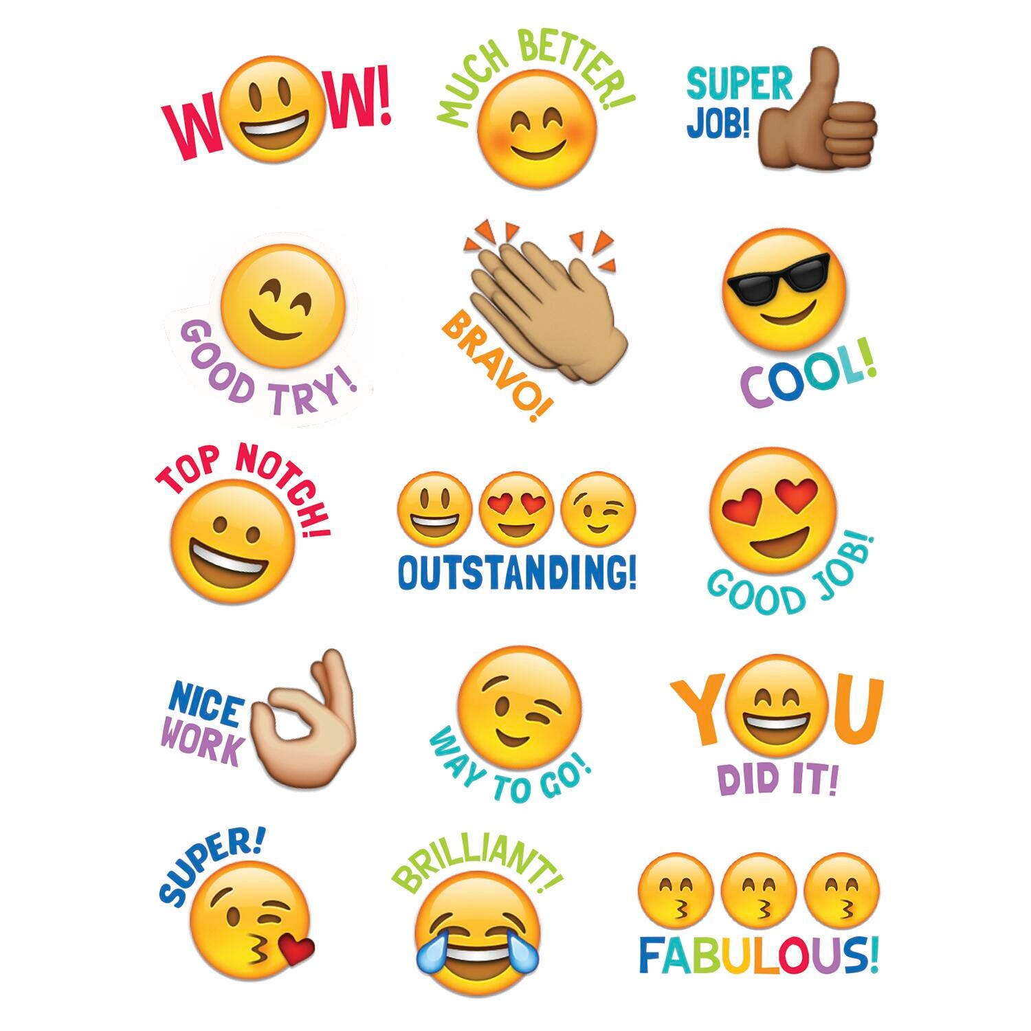 EMOJI REWARD STICKERS PACK OF 75