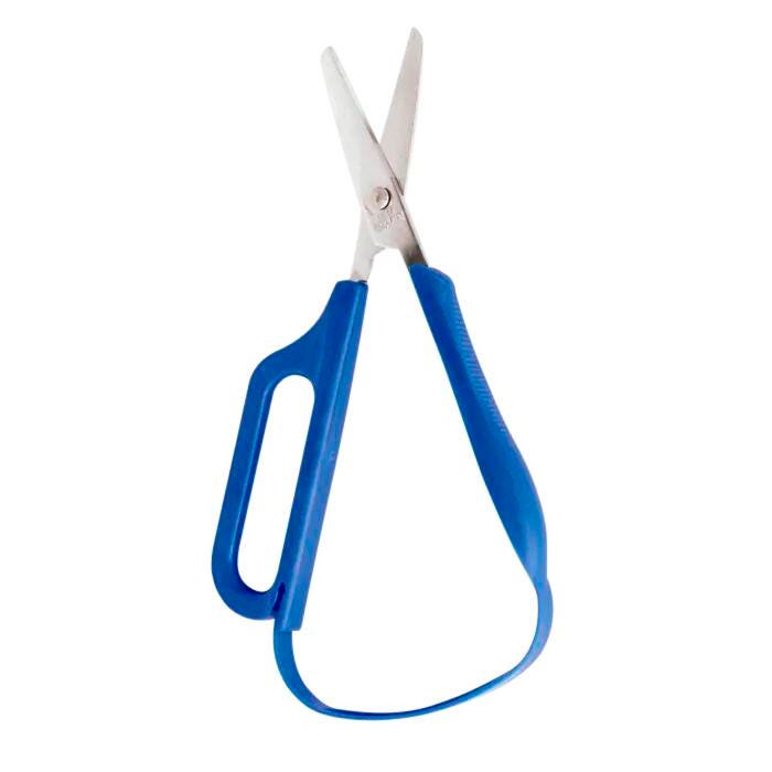 SCISSORS LONG LOOP EASI GRIP RIGHT HANDED BLUE