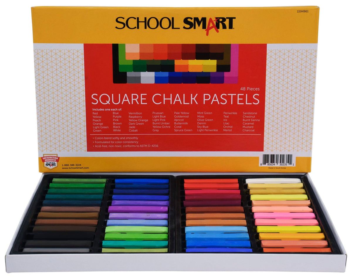 PASTEL CHALK SCHOOL SMART ASST COLOR SET OF 48