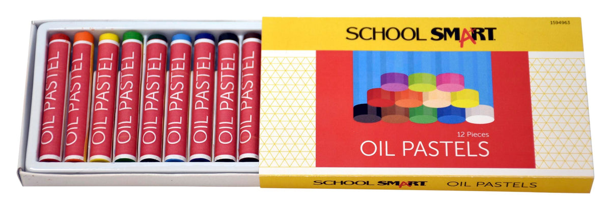 OIL PASTEL ASST COLORS SCHOOL SMART SET OF 12