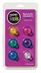 MAGNET BIG PUSH PIN STYLE SET OF 6