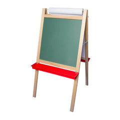 CRESTLINE DELUXE MAGNETIC PAPER ROLL EASEL - 24 X 24 X 48 INCHES - GREEN CHALK/DRY ERASE