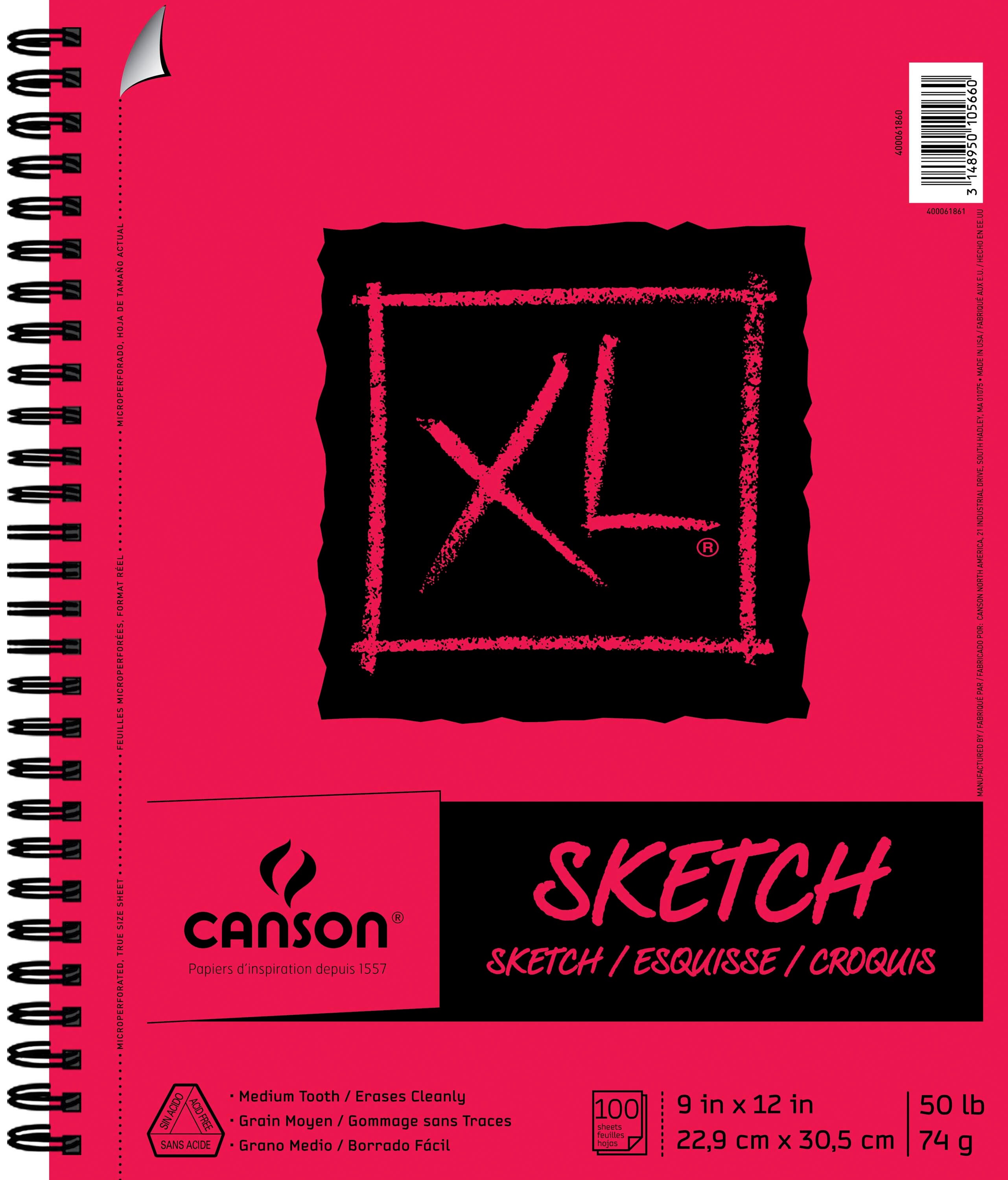 PAD SKETCH XL CANSON 9X12 IN 50 LB 100 SHTS