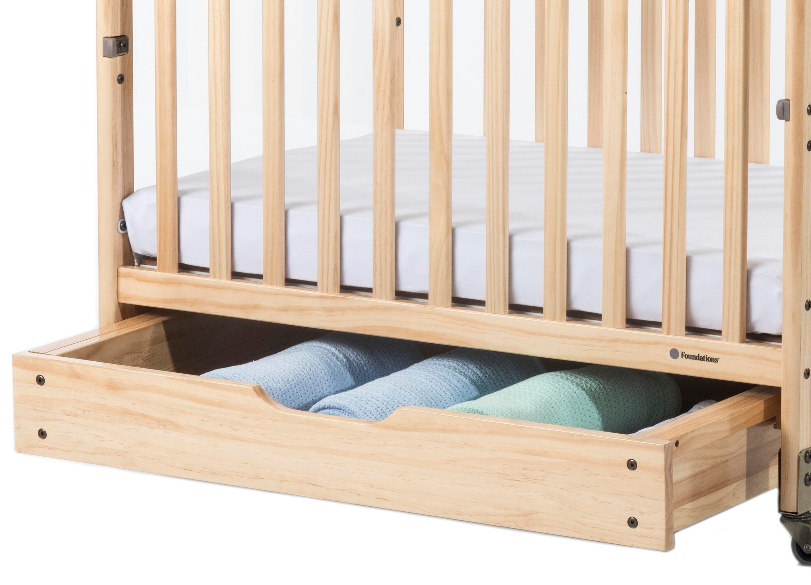 NEXT GENERATION EZ STORE DRAWER WITH MAGNASAFE LATCH-FITS SERENITY COMPACT CRIBS-NATURAL