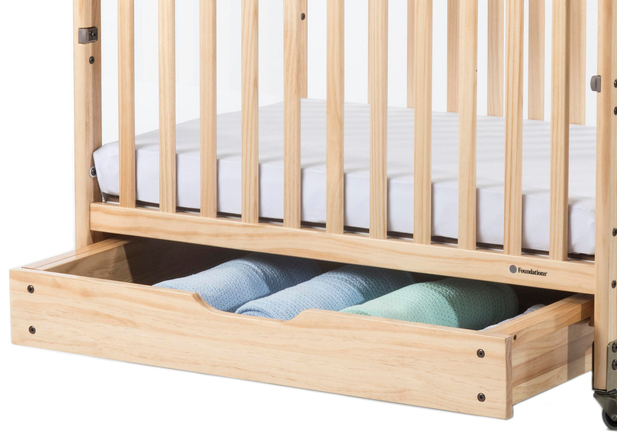 NEXT GENERATION EZ STORE DRAWER WITH MAGNASAFE LATCH-FITS SERENITY COMPACT CRIBS-NATURAL