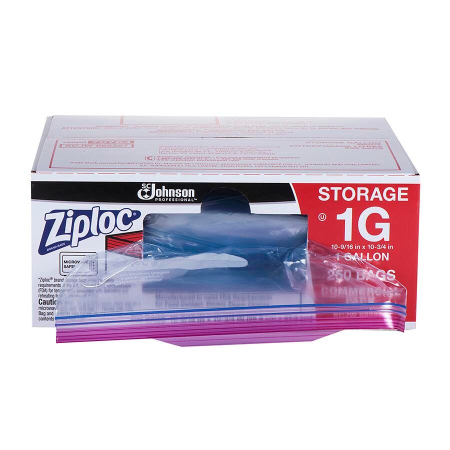 ZIPLOC STORAGE BAG 1-GALLON CASE OF 250