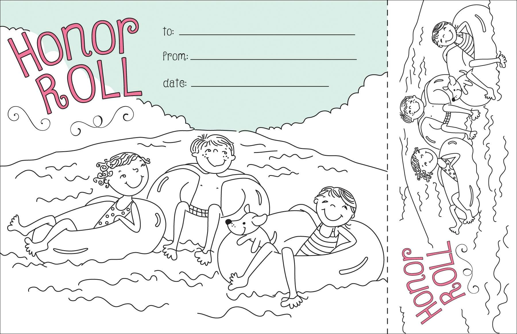 COLOR ME HONOR ROLL AWARDS BOOKMARKS SET
