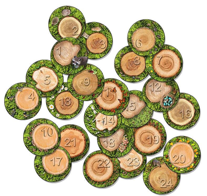 FLAGSHIP CARPETS - COUNTING SEATING STUMPS STOW-N-GO 1-24 - 16-INCH ROUNDS - SET OF 24