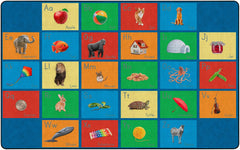 FLAGSHIP CARPETS - SEE MY ALPHABET - 6 FT X 8 FT 4 IN RECTANGLE - MULTI