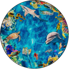 FLAGSHIP CARPETS - INTO THE SEA - 6 FT ROUND