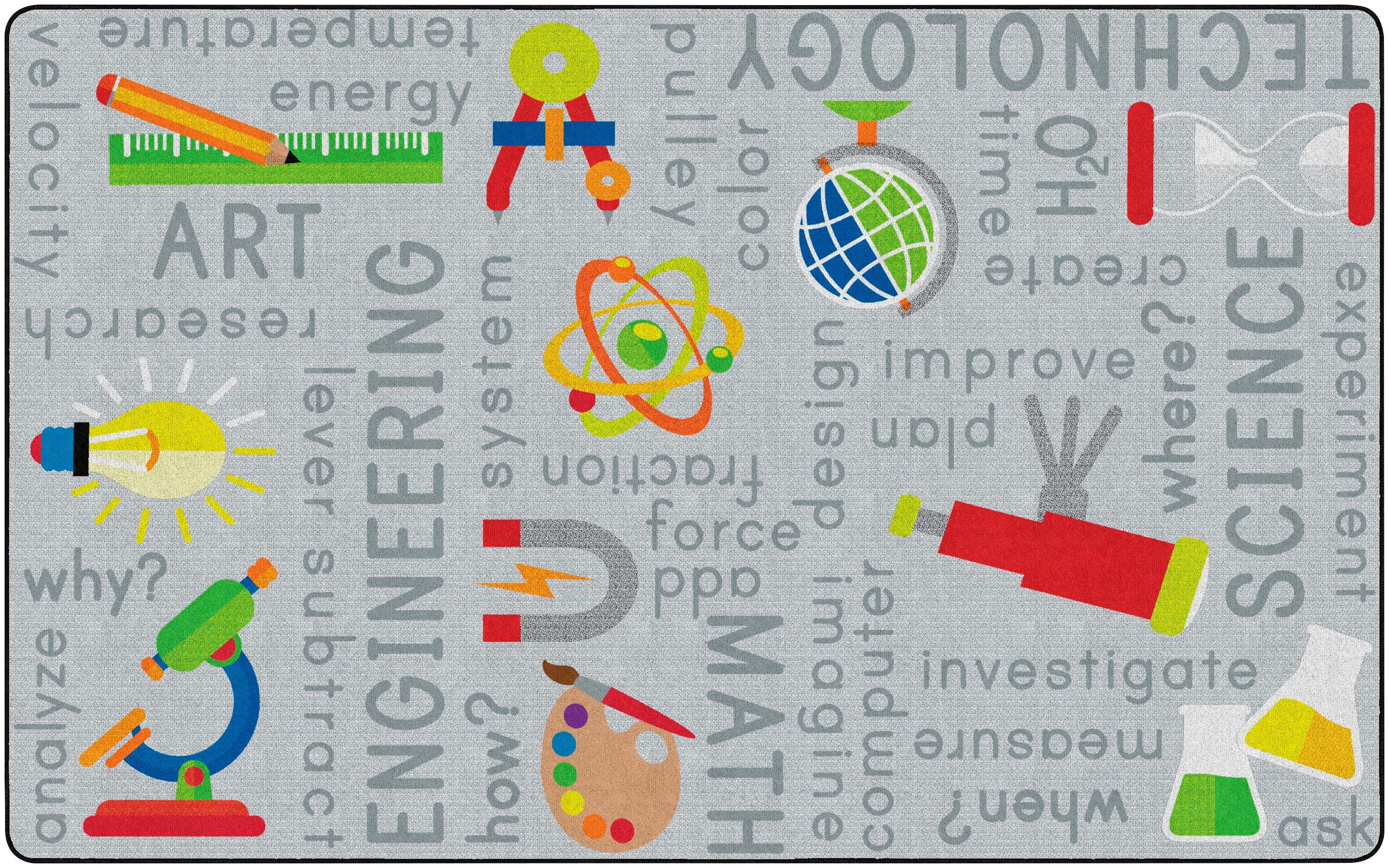 FLAGSHIP CARPETS - STEAM - 6 FT X 8 FT 4 IN RECTANGLE - GRAY