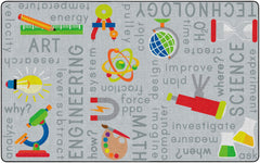 FLAGSHIP CARPETS - STEAM - 6 FT X 8 FT 4 IN RECTANGLE - GRAY