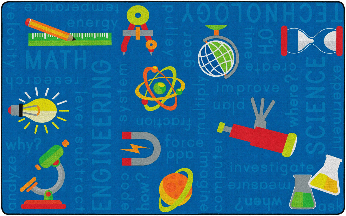 FLAGSHIP CARPETS - STEM - 6 FT X 8 FT 4 IN RECTANGLE - BLUE