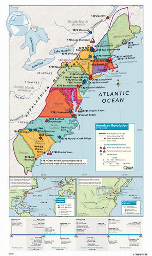MAP AMERICAN REVOLUTION