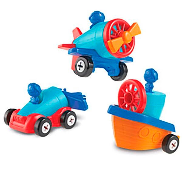 1-2-3 BUILD IT CAR-PLANE-BOAT - SET OF 15