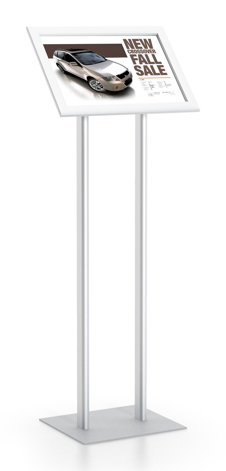 EASY OPEN SNAP FRAME DOUBLE POLE - 17 X 11 - SILVER