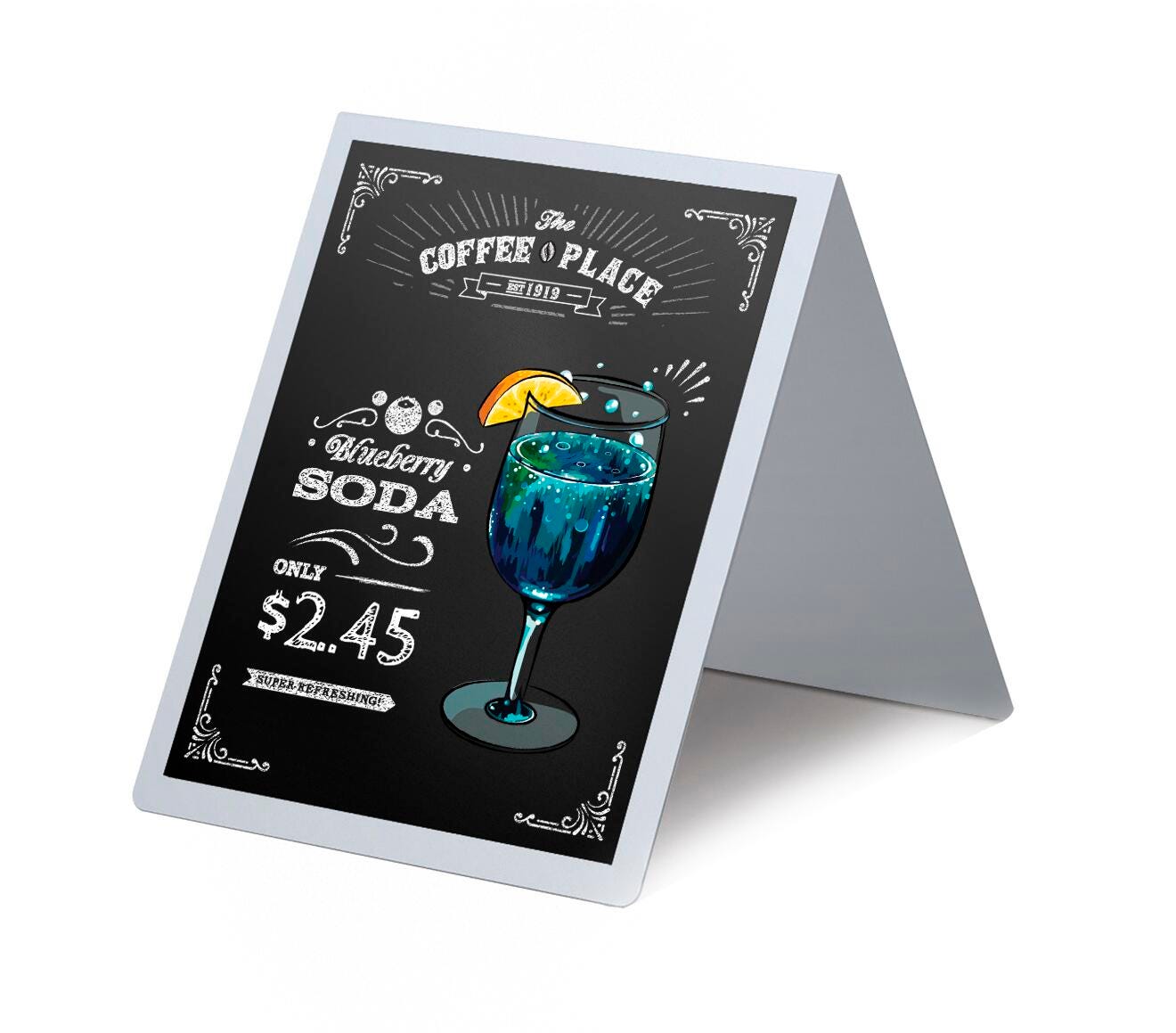 WET ERASE SIGNBACK 11 X 14 A TENT- 10 X 13 WRITING SURFACE EACH SIDE