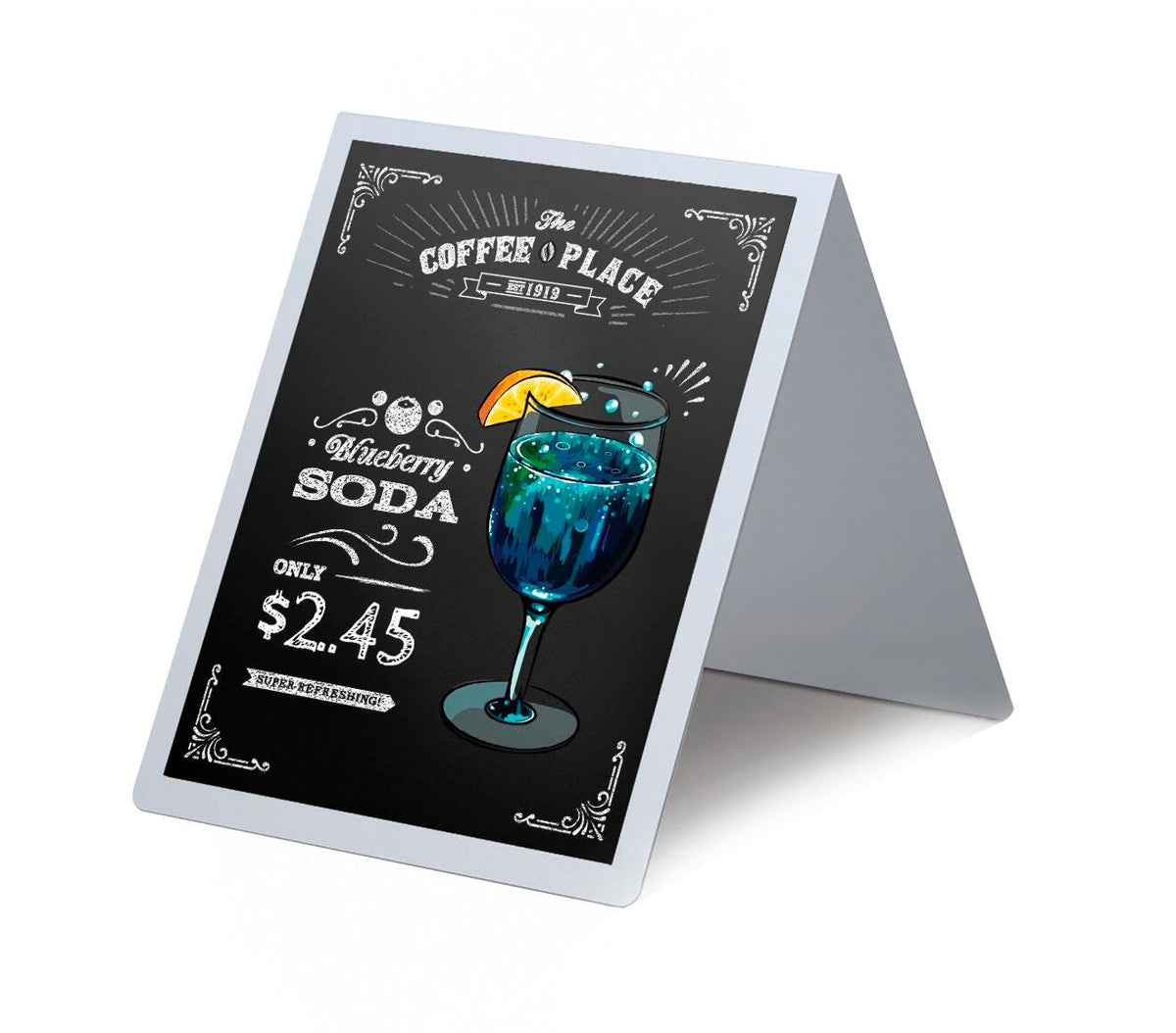 WET ERASE SIGNBACK 11 X 14 A TENT- 10 X 13 WRITING SURFACE EACH SIDE