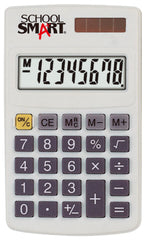 SCHOOL SMART CALCULATOR - HAND HELD POCKET - ASST COLOR - 1 AG10 BATTERY INCLUDED