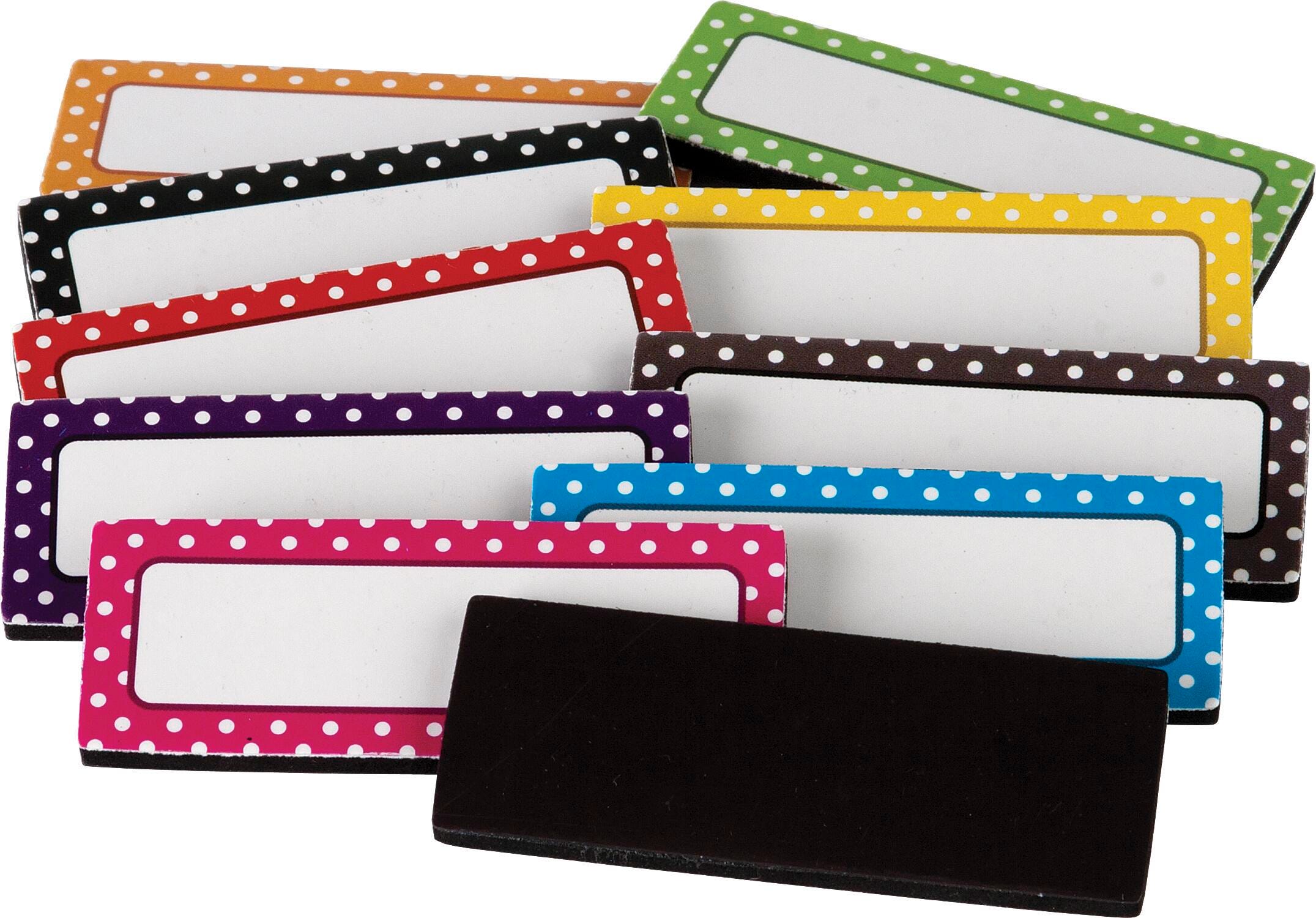LABELS MAGNETIC POLKA DOT 2.5X1 IN SET OF 30