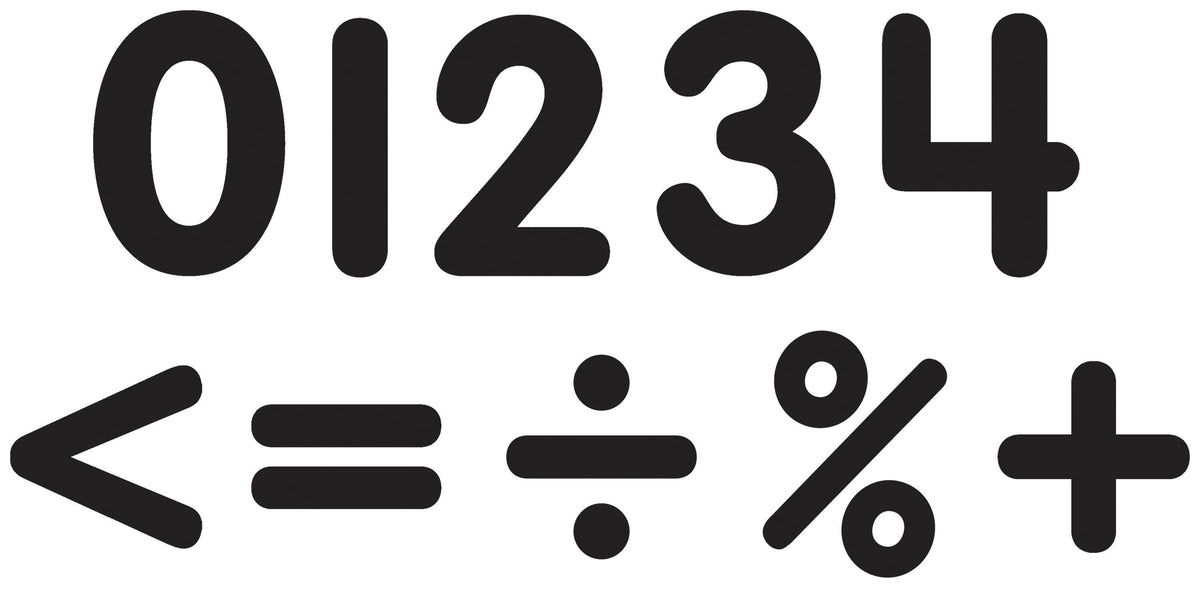NUMBERS MAGNETIC BLACK CLASSIC 2.5 IN SET OF 65
