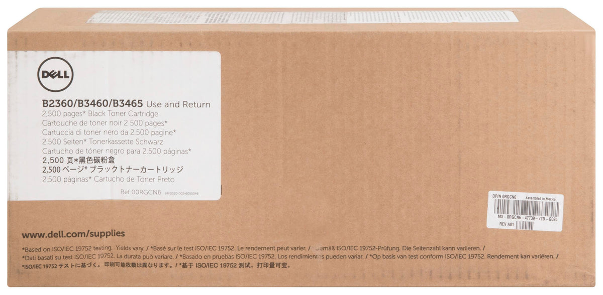 CARTRIDGE INK TONER DELL DLLRGCN6 BLACK