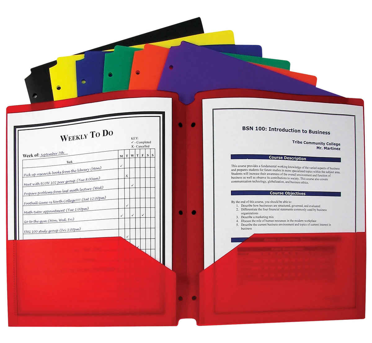 FOLDER 2-POCKET POLY 3HP ASST COLORS SET OF 36
