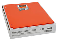 FOLDER 2-POCKET POLY 3HP ORANGE PK OF 25