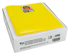 FOLDER 2-POCKET POLY W/PRONGS YELLOW PACK OF 25