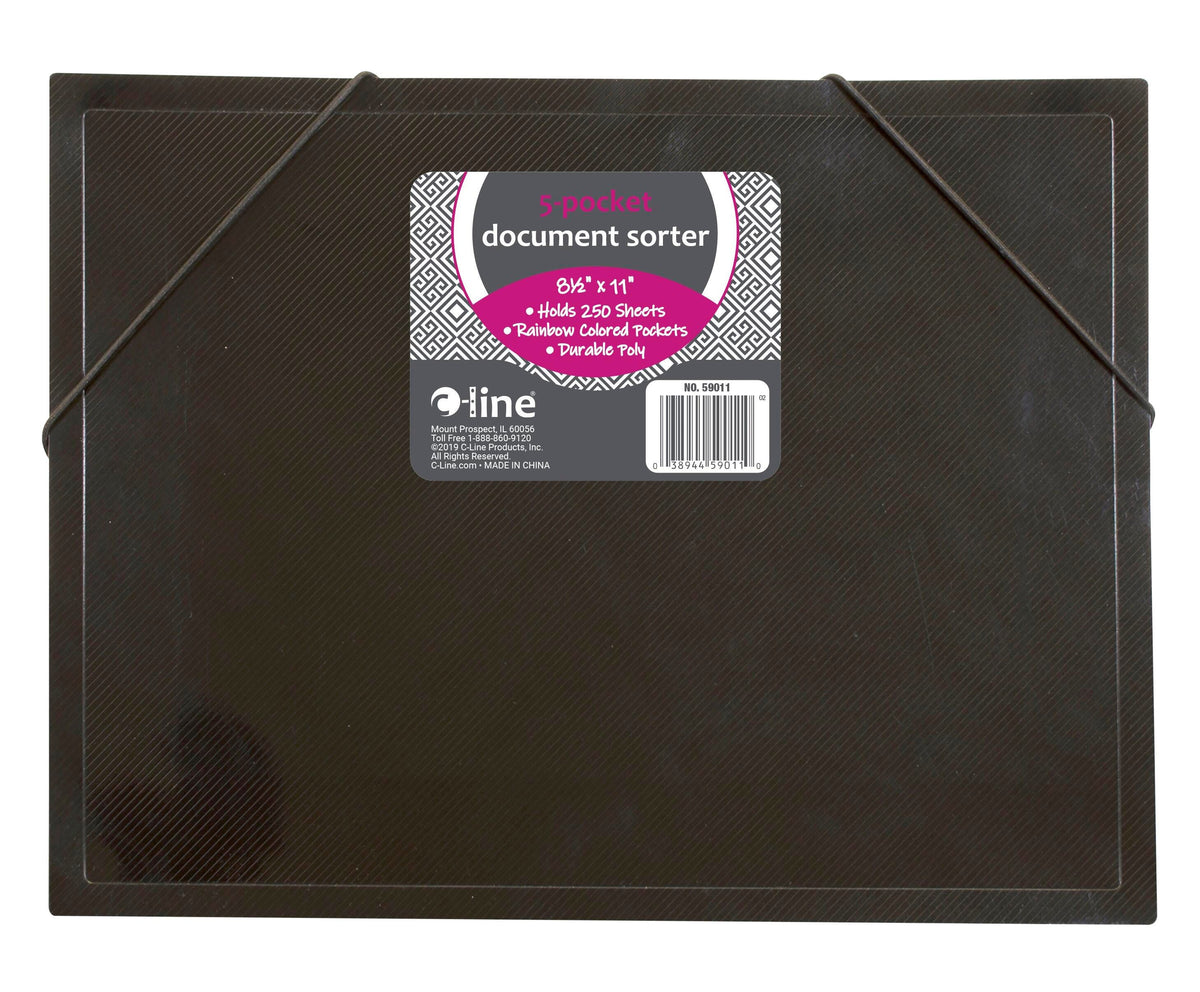 EXPANDING DOCUMENT SORTER LETTER 1 IN EXP BLACK/MULTICOLOR EACH