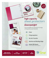 SHEET PROTECTOR POLY 8.5X11 IN CLEAR PK OF 25
