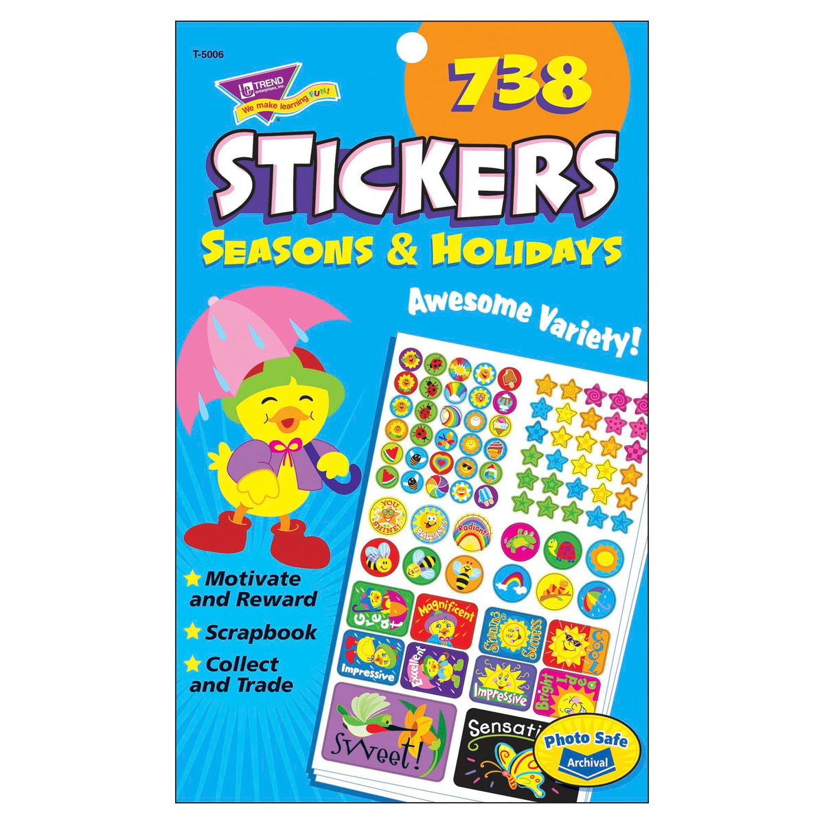 SEASONS -HOLIDAYS STICKER PAD - PACK OF 738