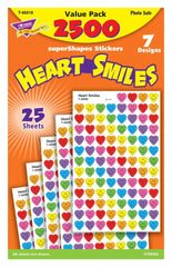 HEART SMILES SUPERSHAPES STICKER VALUE PACK - PACK OF 2500