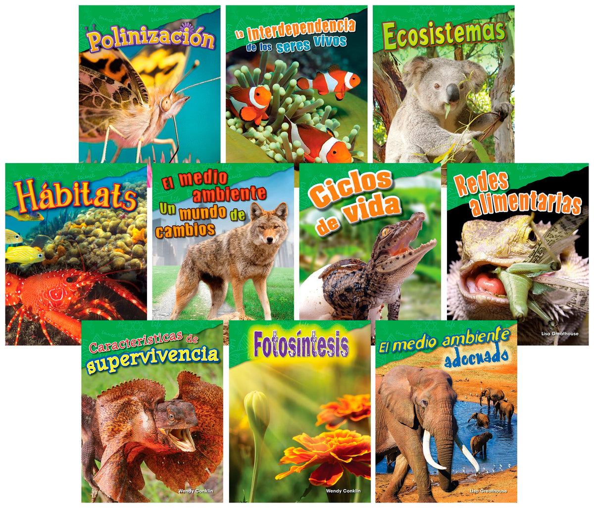 BOOKS LETS EXPLORE LIFE SCIENCE GR 2-3 SPANISH SET OF 10