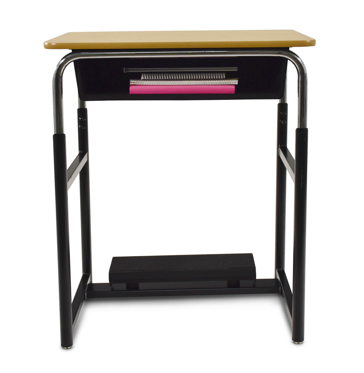 DESK - CLASSROOM SELECT - ROYAL SEATING 1600 SWITCH SIT OR STAND DESK - 26 W X 20 D - LAMINATE - LOCKEDGE - SPECIFY TOP COLOR - SPECIFY EDGE COLOR - NO