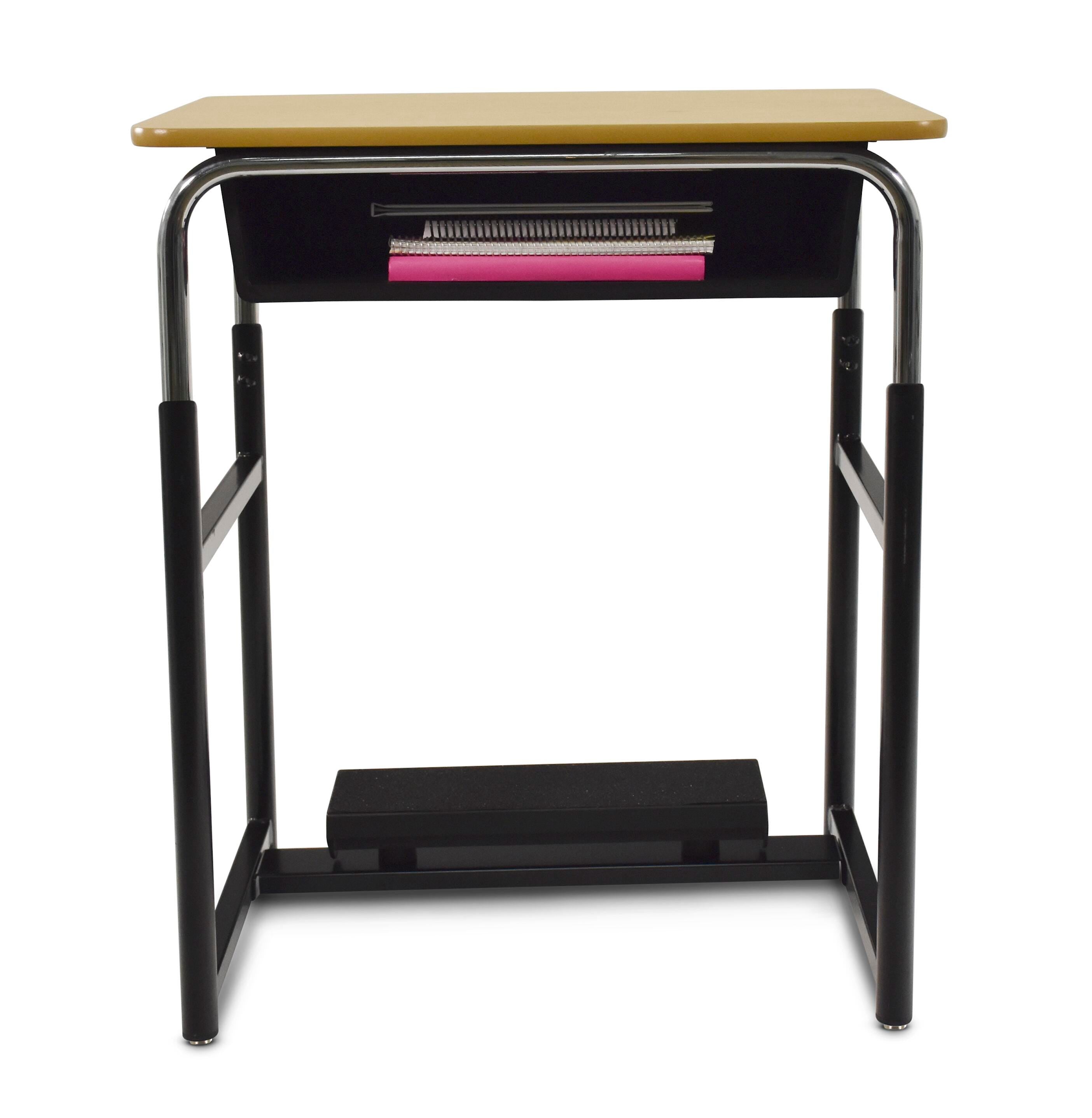 DESK - CLASSROOM SELECT - ROYAL SEATING 1600 SWITCH SIT OR STAND DESK - 26 W X 20 D - HARD PLASTIC - NONE - SPECIFY TOP COLOR - SPECIFY BOOKBOX TYPE - YES