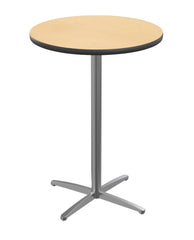 CAFETERIA TABLE - CLASSROOM SELECT - CAFE/BISTRO - ROUND - 34 W X 34 D IN - 42 INCH - LAMINATE - SPECIFY TOP COLOR - T-MOLD - SPECIFY EDGE COLOR - X-STYLE - SPECIFY FRAME COLOR