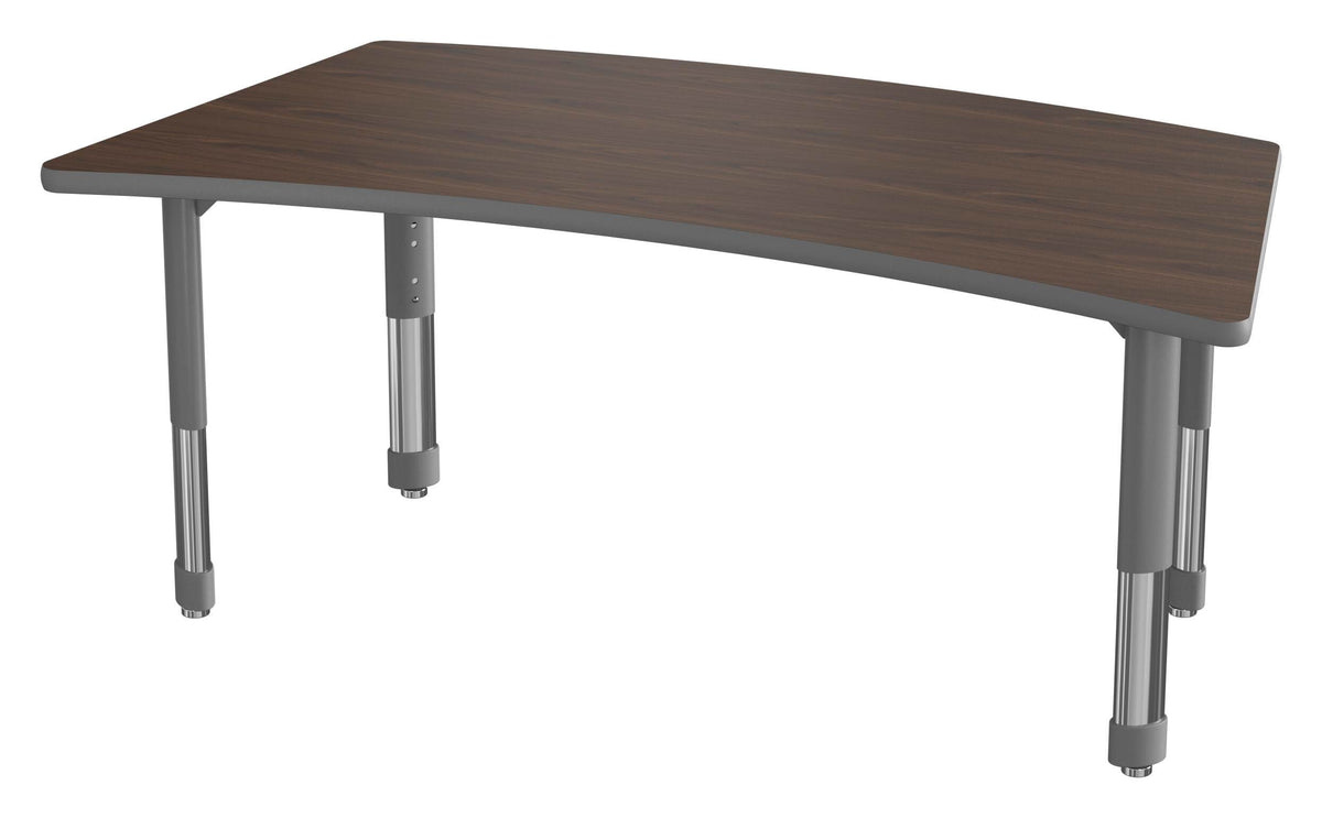 TABLE - CLASSROOM SELECT - NEOSHAPE BRIDGE ACTIVITY TABLE - 60 X 30 - SPECIFY PRODUCT HEIGHT - LAMINATE - T-MOLD - SPECIFY TOP COLOR - SPECIFY EDGE COLOR - SPECIFY LEG COLOR - NEOCLASS