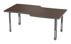 TABLE - CLASSROOM SELECT - NEOSHAPE WAVERLY ACTIVITY TABLE - 60 X 34 - SPECIFY PRODUCT HEIGHT - LAMINATE - T-MOLD - SPECIFY TOP COLOR - SPECIFY EDGE COLOR - SPECIFY LEG COLOR - NEOCLASS