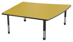 TABLE - CLASSROOM SELECT - NEOSHAPE OVOID ACTIVITY TABLE - 60 X 60 - SPECIFY PRODUCT HEIGHT - LAMINATE - T-MOLD - SPECIFY TOP COLOR - SPECIFY EDGE COLOR - SPECIFY LEG COLOR - NEOCLASS