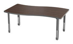 TABLE - CLASSROOM SELECT - NEOSHAPE VORTEX ACTIVITY TABLE - 60 X 36 - SPECIFY PRODUCT HEIGHT - LAMINATE - T-MOLD - SPECIFY TOP COLOR - SPECIFY EDGE COLOR - SPECIFY LEG COLOR - NEOCLASS