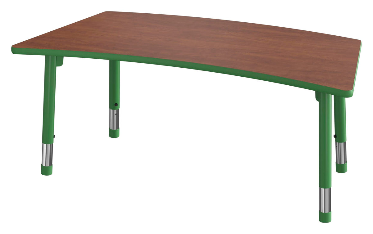 TABLE - CLASSROOM SELECT - NEOSHAPE BRIDGE ACTIVITY TABLE - 60 X 30 - SPECIFY PRODUCT HEIGHT - LAMINATE - T-MOLD - SPECIFY TOP COLOR - SPECIFY EDGE COLOR - SPECIFY LEG COLOR - APOLLO