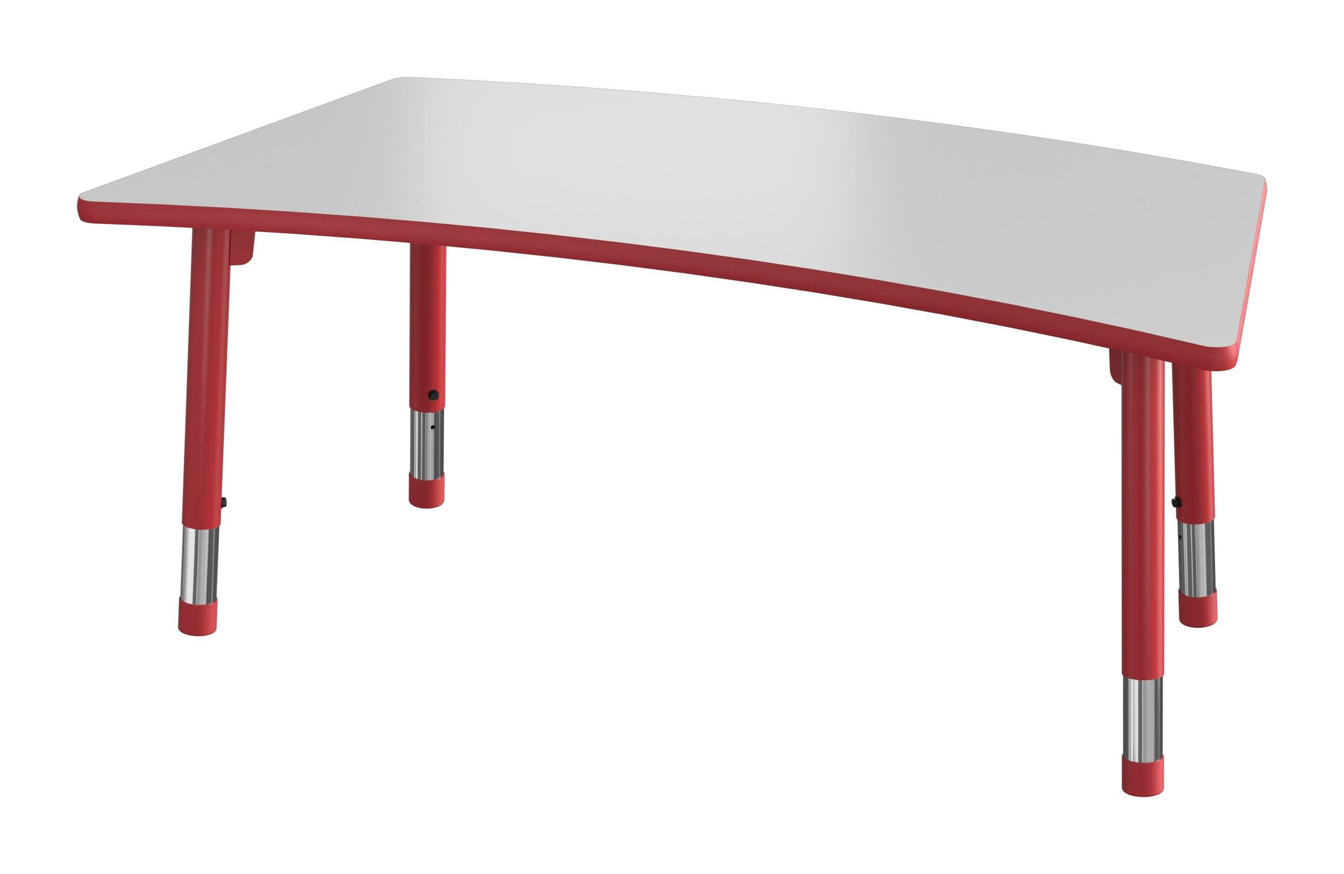 TABLE - CLASSROOM SELECT - NEOSHAPE BRIDGE ACTIVITY TABLE - 60 X 30 - SPECIFY PRODUCT HEIGHT - MARKERBOARD - T-MOLD - SPECIFY TOP COLOR - SPECIFY EDGE COLOR - SPECIFY LEG COLOR - APOLLO
