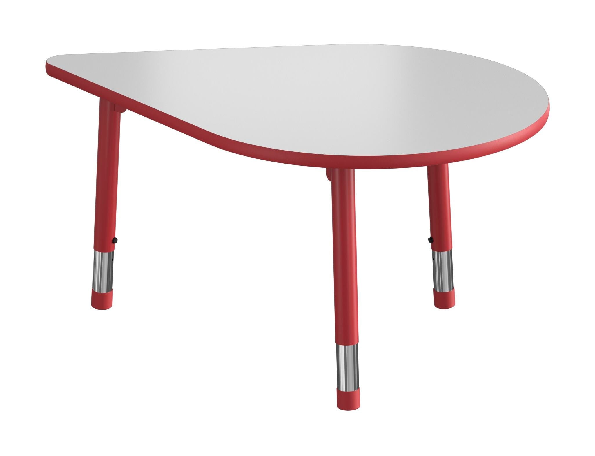TABLE - CLASSROOM SELECT - NEOSHAPE PETAL ACTIVITY TABLE - 60 X 41 - SPECIFY PRODUCT HEIGHT - MARKERBOARD - T-MOLD - SPECIFY TOP COLOR - SPECIFY EDGE COLOR - SPECIFY LEG COLOR - APOLLO