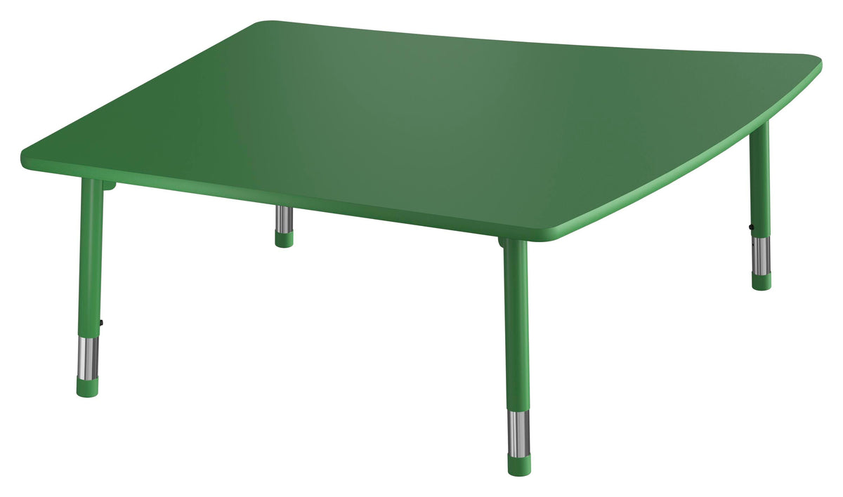 TABLE - CLASSROOM SELECT - NEOSHAPE OVOID ACTIVITY TABLE - 60 X 60 - SPECIFY PRODUCT HEIGHT - LAMINATE - T-MOLD - SPECIFY TOP COLOR - SPECIFY EDGE COLOR - SPECIFY LEG COLOR - APOLLO
