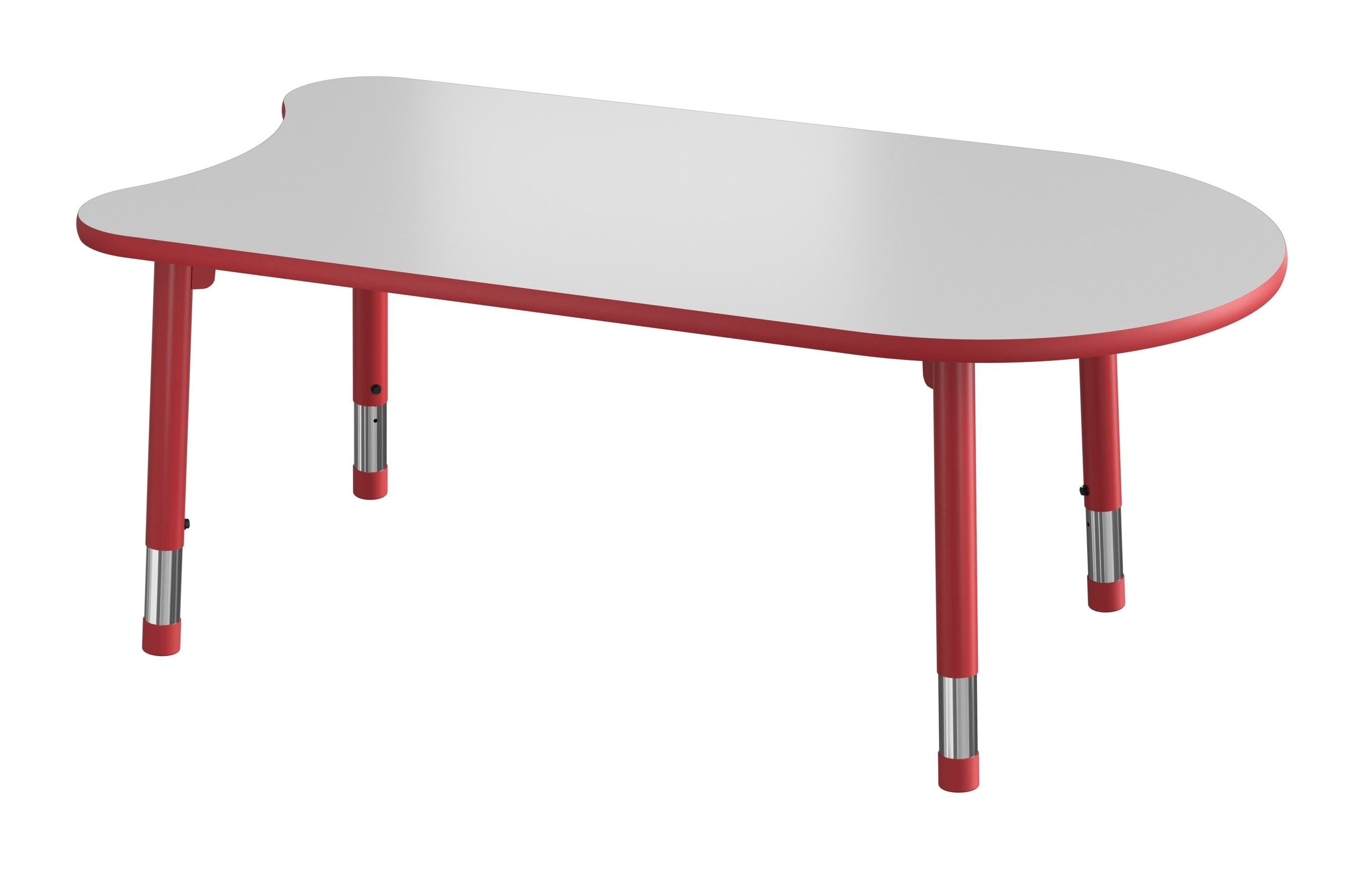 TABLE - CLASSROOM SELECT - NEOSHAPE TASA ACTIVITY TABLE - 60 X 32 - SPECIFY PRODUCT HEIGHT - MARKERBOARD - T-MOLD - SPECIFY TOP COLOR - SPECIFY EDGE COLOR - SPECIFY LEG COLOR - APOLLO