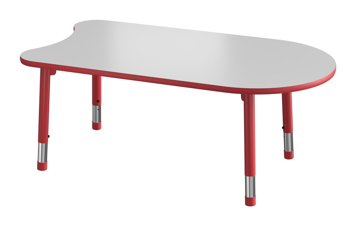 TABLE - CLASSROOM SELECT - NEOSHAPE TASA ACTIVITY TABLE - 60 X 32 - SPECIFY PRODUCT HEIGHT - MARKERBOARD - T-MOLD - SPECIFY TOP COLOR - SPECIFY EDGE COLOR - SPECIFY LEG COLOR - APOLLO