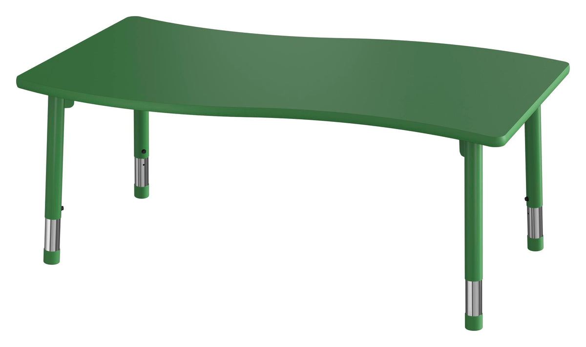 TABLE - CLASSROOM SELECT - NEOSHAPE VORTEX ACTIVITY TABLE - 60 X 36 - SPECIFY PRODUCT HEIGHT - LAMINATE - T-MOLD - SPECIFY TOP COLOR - SPECIFY EDGE COLOR - SPECIFY LEG COLOR - APOLLO